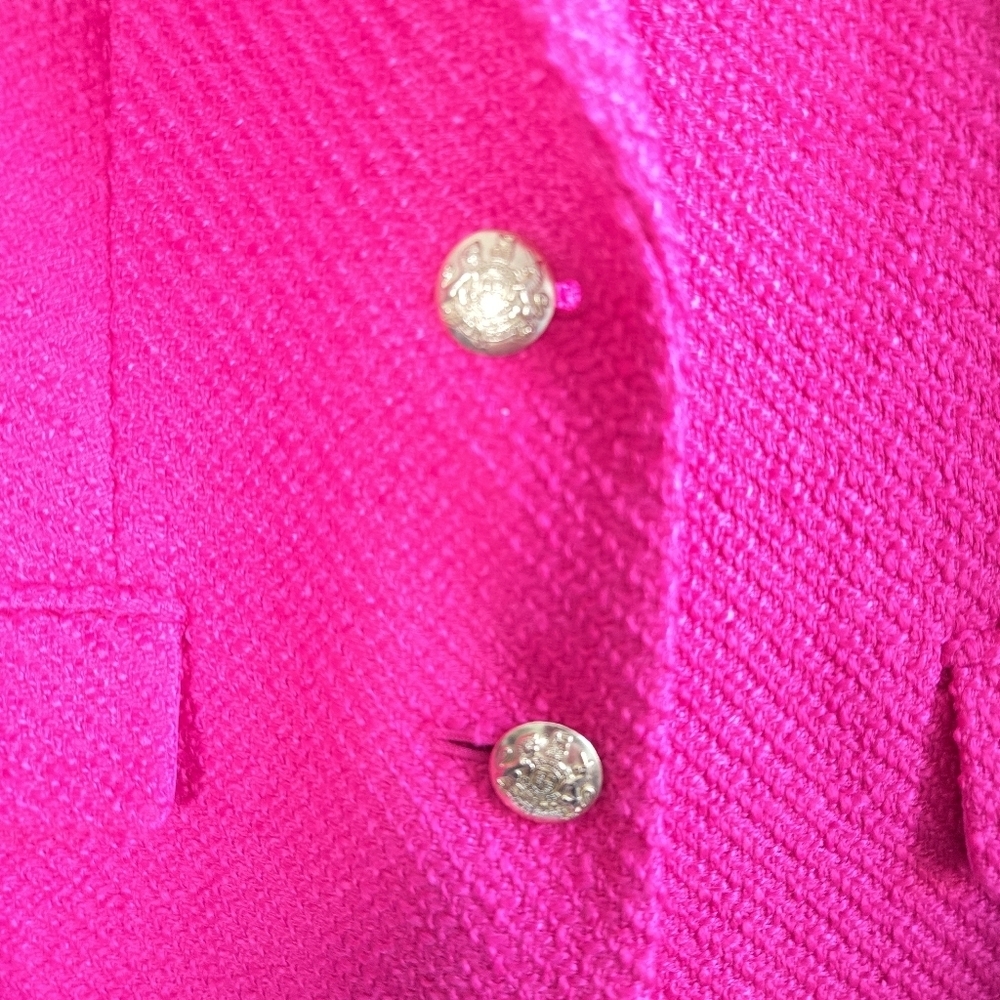 New J. Crew Tweed Schoolboy Sweet Fuchsia Tweed Com Blazer Sizes 4, 8 NWT - Picture 5 of 9